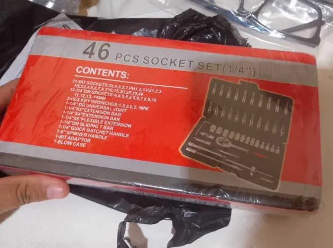 Kit de ferramenta 46/40 jogo de suquete, catraca e outros?