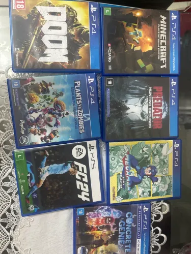 Jogos de ps4/eafc24 ps5, todos funcionando, originais, resguardados perfeitamente