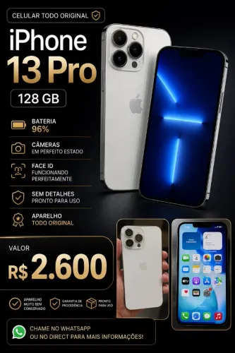 iPhone 13 pro 128gb semi novo