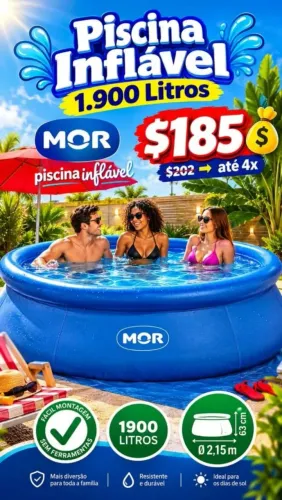 Piscina inflável 1.900 litros