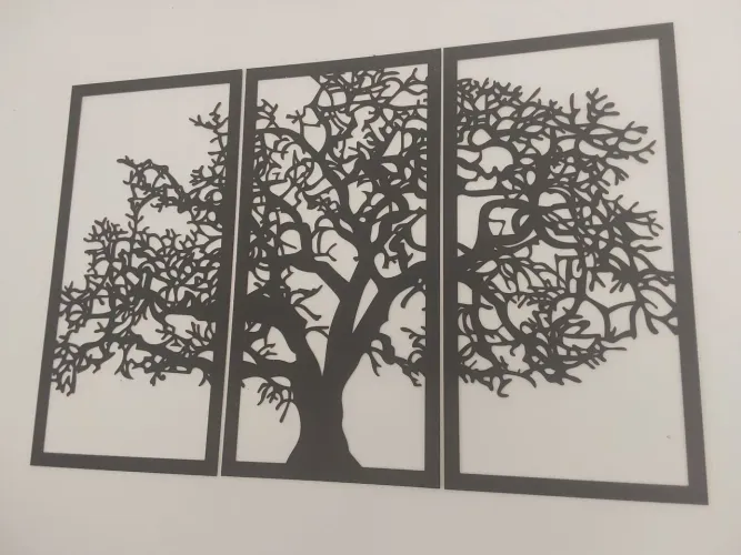 Quadro decorativo trio árvore da vida 
