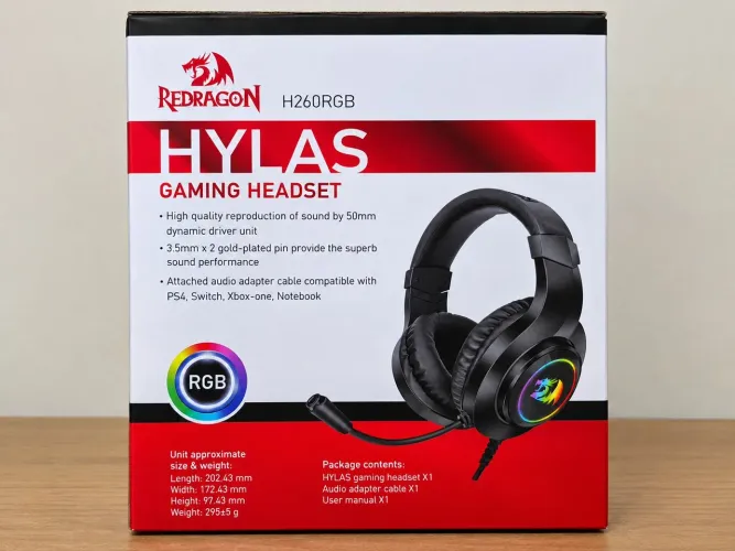HEADSET GAMER REDRAGON HYLAS H260RGB - NOVO<br>