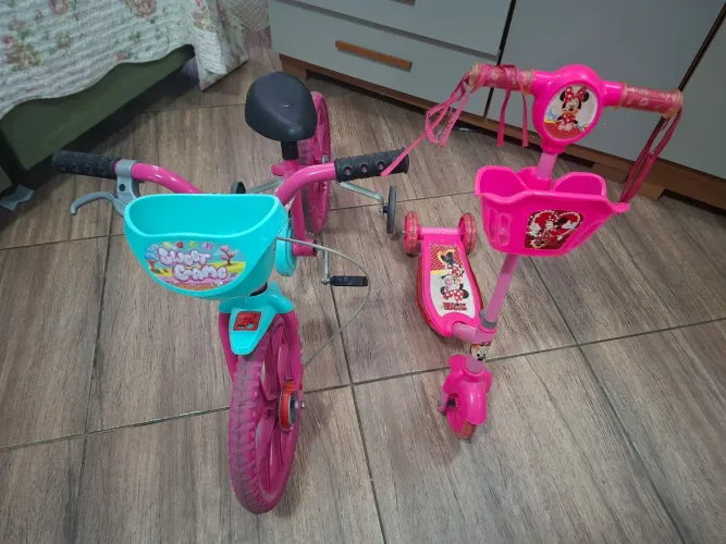 Vendo somente combo Bicicleta Aro14 + Patinete