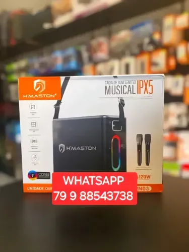 CAIXA DE SOM 2 MICROFONES BLUETOOTH - ORIGINAL - LACRADO - VARIAS MARCAS - XIAOMI LENO