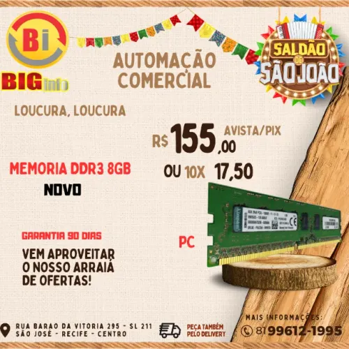 Memoria Desktop Ddr3 8GB Kingston 1600mhz Kvr16n11/8