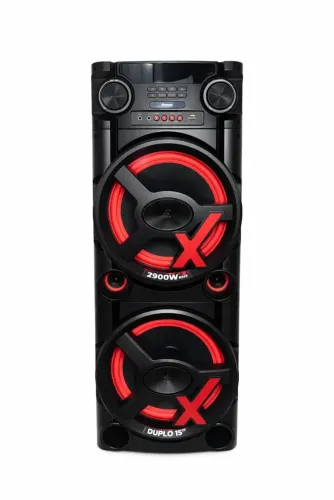 Caixa de Som Amvox 1300W 2 Woofers 8" Bluetooth - Usada