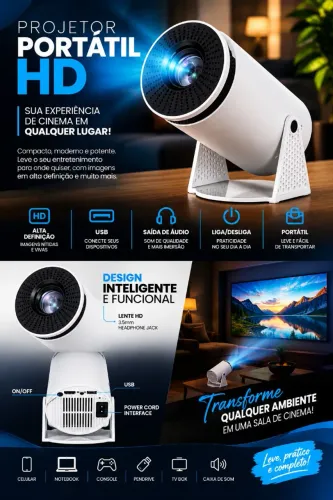 PROJETOR PORTÁTIL 4K