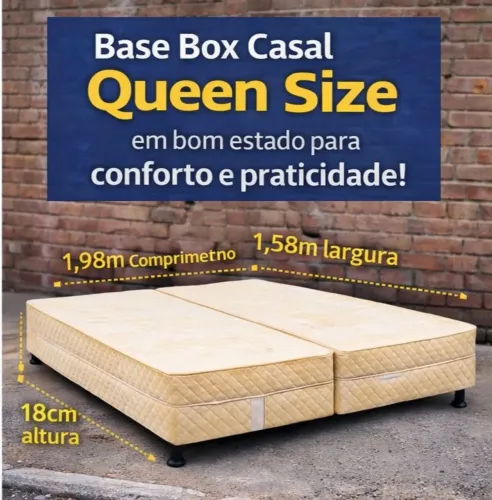 Base box casal Queen size com marcas de uso e bom estado leia o anúncio 