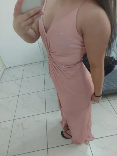 Vestido elegante rosa