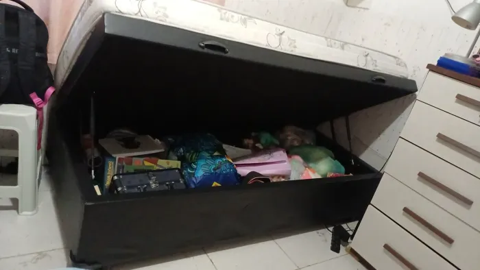 Cama box baú + colchão solteiro