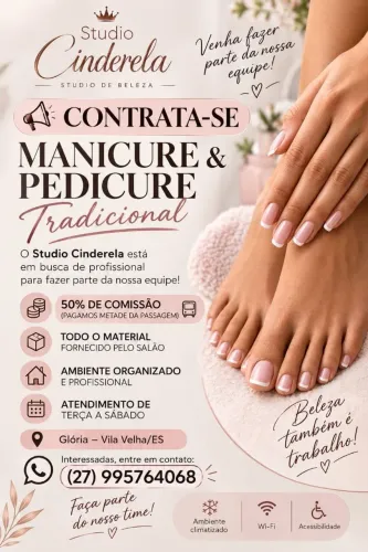 Contrata-se manicure/pedicure