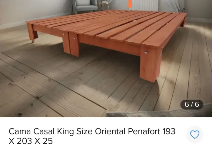 Cama casa king que serve como 2 solteiro