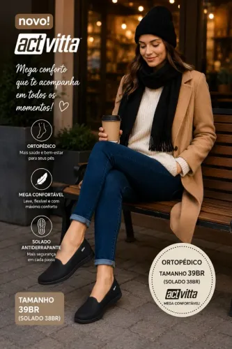 Sapato Feminino Slip On Ultra-Confort