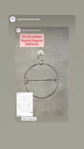 20 cabides lingerie/biquini