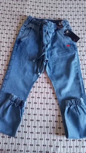 Calça jeans masculina infantil 