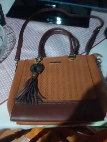 Bolsa Alina lin nova marrom 