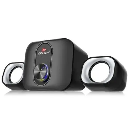 Caixa De Som 2.1 Gamer Grasep D-GP304 Subwoofer Pc E Notebook