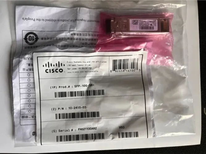 Módulo SFP+ Gbic Cisco SFP-10G-SR 10Gb Multimodo Original Novo