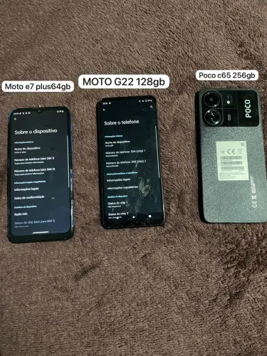 Motorola e7 plus, moto g22 e poco c65