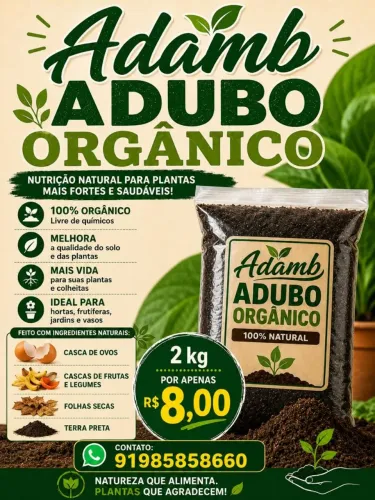 Terra Adubada para Jardim (orgânico)- Pacote