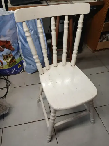 Kit Cadeira Madeira Maciça Eucalipto 2unidades Br Pt Cor Branco