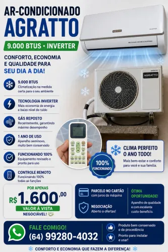 Ar Condicionado Agratto 9000 BTUs