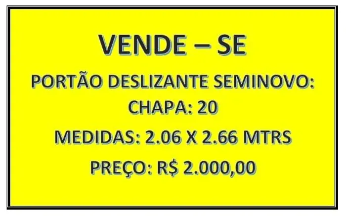Portão deslizante Semi-novo