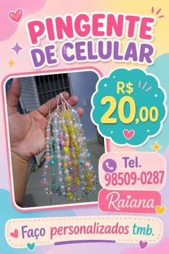 PINGENTE DE CELULAR