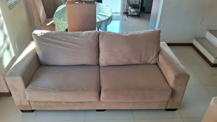 Sofá Áurea 3 lugares Suede