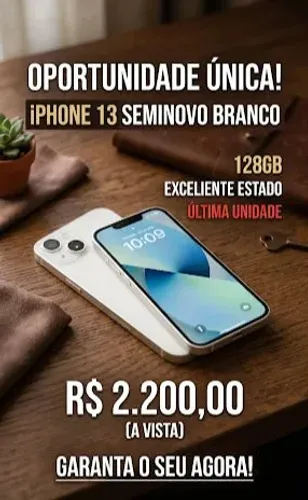 iPhone 13 128gb branco vitrine/seminovo