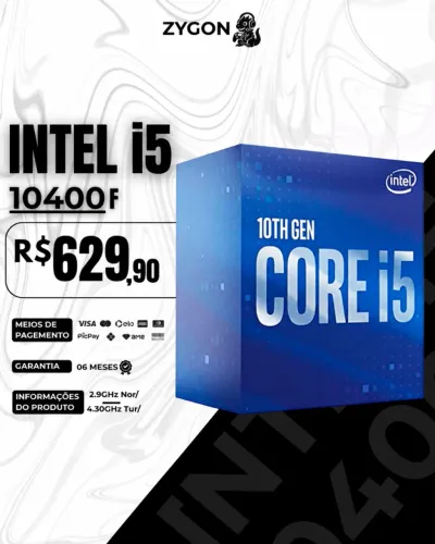 [S/ NOVO] Processador Intel Core i5 10400F + Cooler Box - 6 Meses Garantia