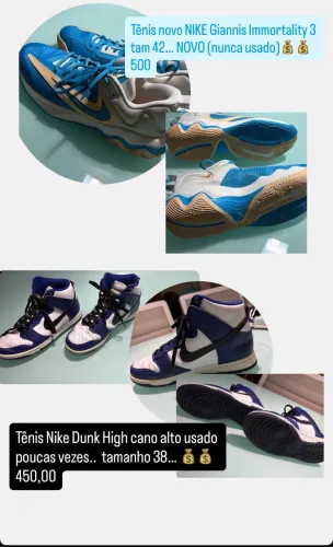 Tênis originais Nike e Adidas 