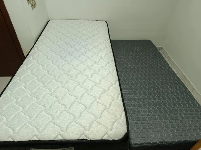 Cama Box Solteiro com Colchão D28 e Cama Auxiliar