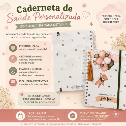 Caderneta e personalizados em Geral.