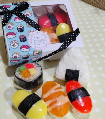 Sabonete Artesanal em formato de sushi