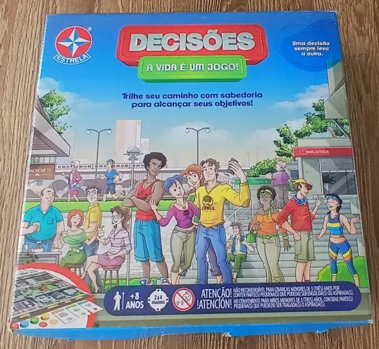 Jogo de tabuleiro decisoes: a vida é um jogo