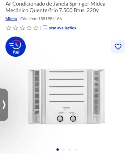 Ar condicionado de janela novo