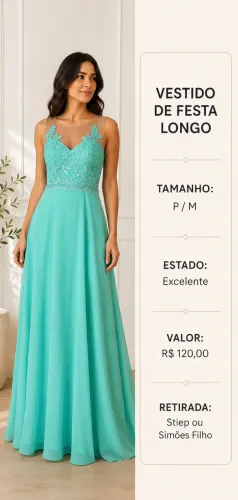 Vestido de festa maravilhoso