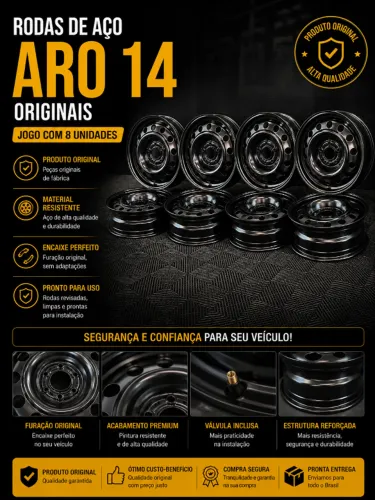 Jogo 8 Rodas Aro 14 Originais