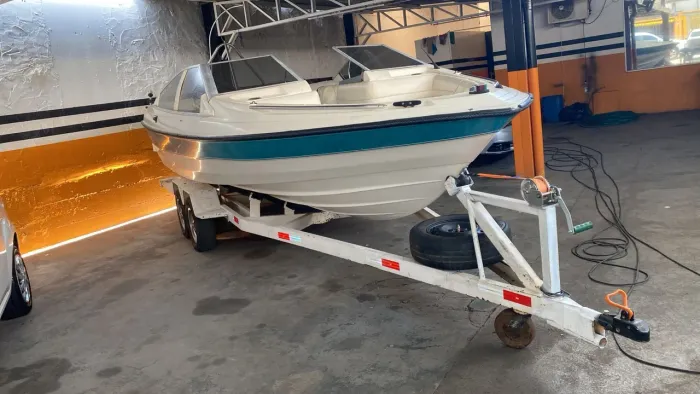 lancha 20 peis com motor 175 toda revisada
