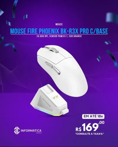 MOUSE FIRE PHOENIX BK-R3X PRO C/BASE