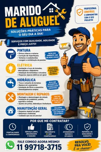 Marido de Aluguel / Pintor / Eletricista / Montador / Instalador / Manutencista