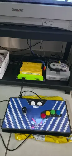 Neo Geo MVS Consolizada + Cartucho 150 in 1 + Controle Arcade
