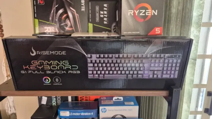Teclado gamer semimecânico Rise Mode, preto, novo, lacrado!