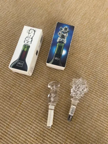 Par de tampas decorativas para garrafa importadas