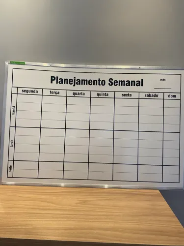 Quadro planejamento semanal 