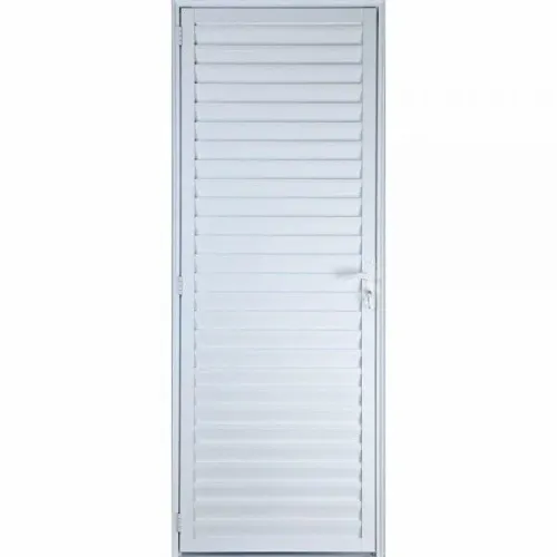 Porta abrir giro,palheta de alumínio branco L25, 2.10x80 lado direito 