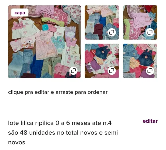 Lote Lilica Ripilica com bolsas, roupas e a acessórios 