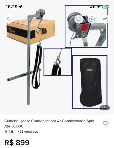 Icador de condensadora até 36.000 BTUs 