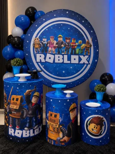 ? Pegue e Monte Roblox - Decoração Completa para Festa Infantil